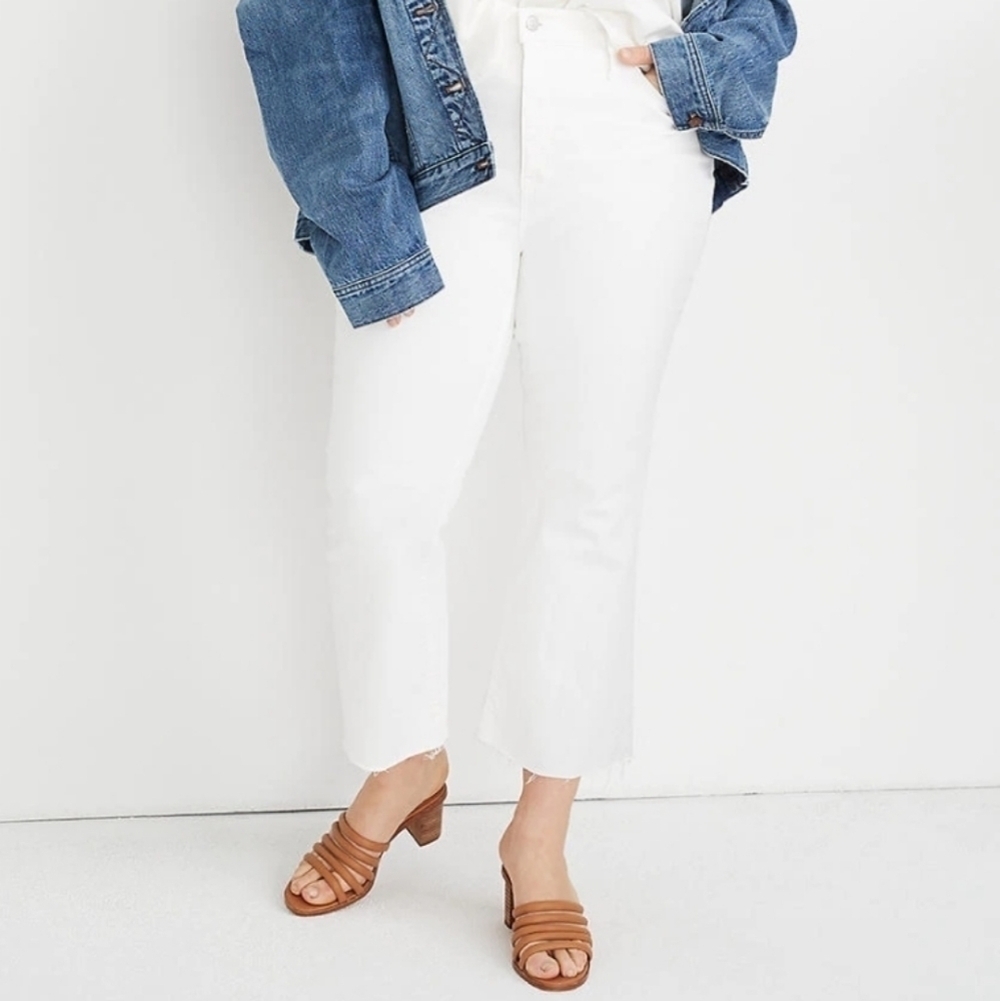 Madewell Cali Demi-Boot Jeans in Pure White H7238